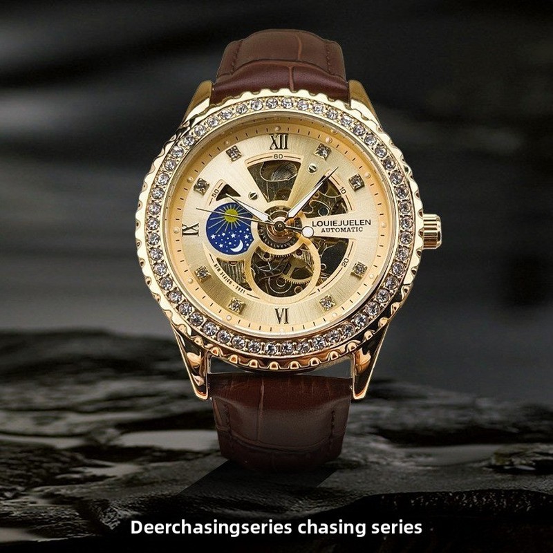 Luxury Watch On Sale - Men's Mechanical Watch with Sun Moon