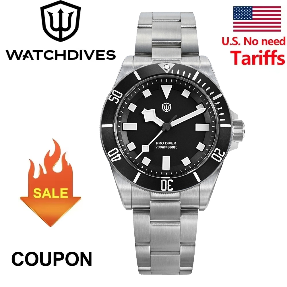 Diver Watch 300M - Watchdives WD1969 Pro Watch VH31 Sweep