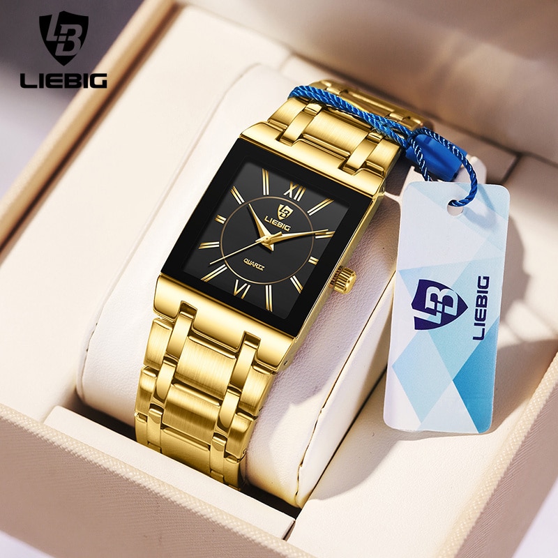 Luxury Watch Exchange - LiEBIG Luxury Golden Quartz Wristwatches For
