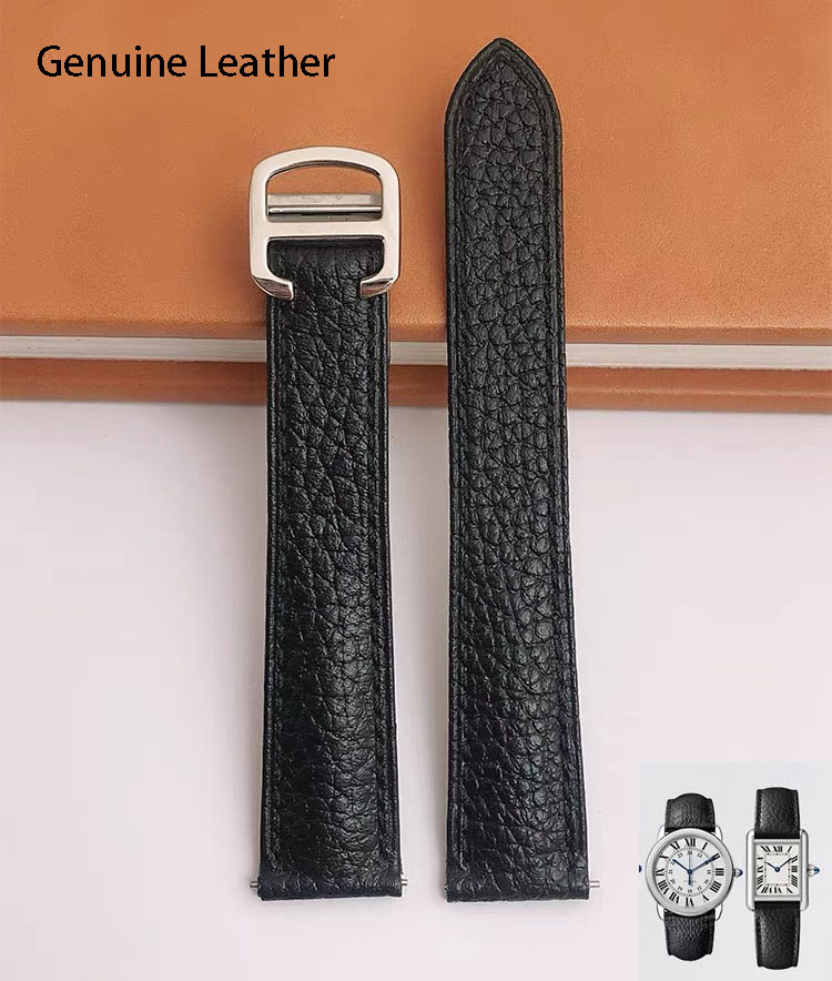 Luxury Watch Cartier - Genuine Leather Watch Strap Suitable for