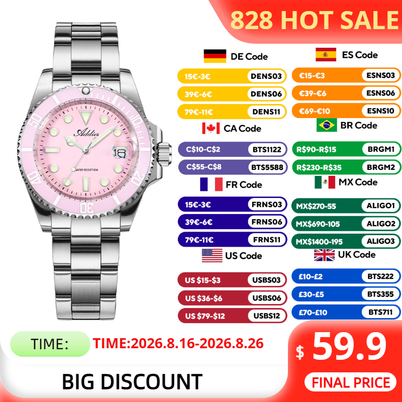 Luxury Watch & Jewellery - ADDIES 36mm 50m Waterproof Women's Watches