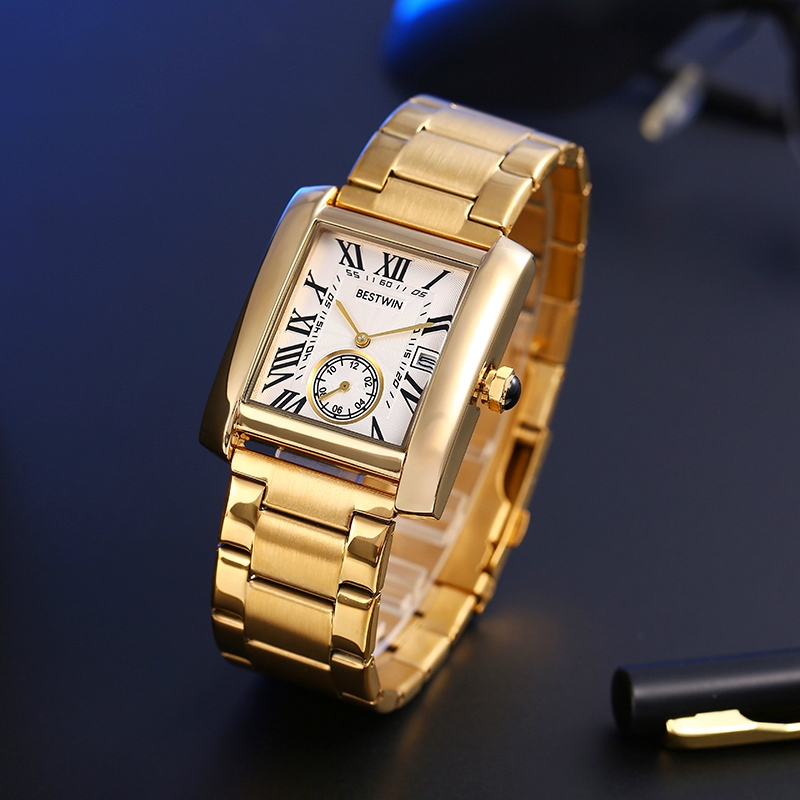 Luxury Watch Cartier - Luxury Men's Watch Men's Gold White