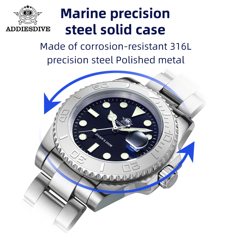 ADDIESIDVE Men's Stainless Ste - огляд і ціна Diver Watch 300M
