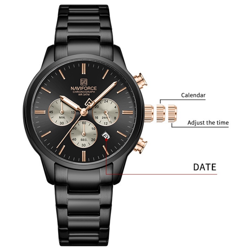 NAVIFORCE Men Quartz Chronogra - огляд і ціна Luxury Watch With Bracelet