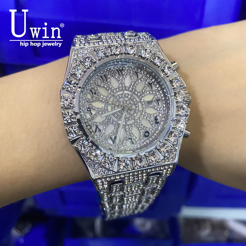Uwin Luxury Full Paved Sunflow - огляд і ціна Luxury Watch With Arabic Numerals