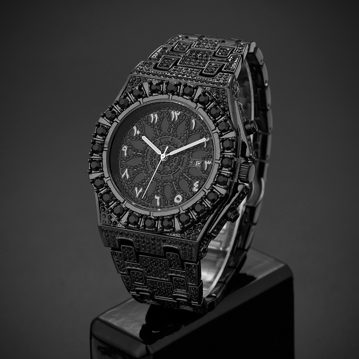 Uwin Luxury Full Paved Sunflow - огляд і ціна Luxury Watch With Arabic Numerals