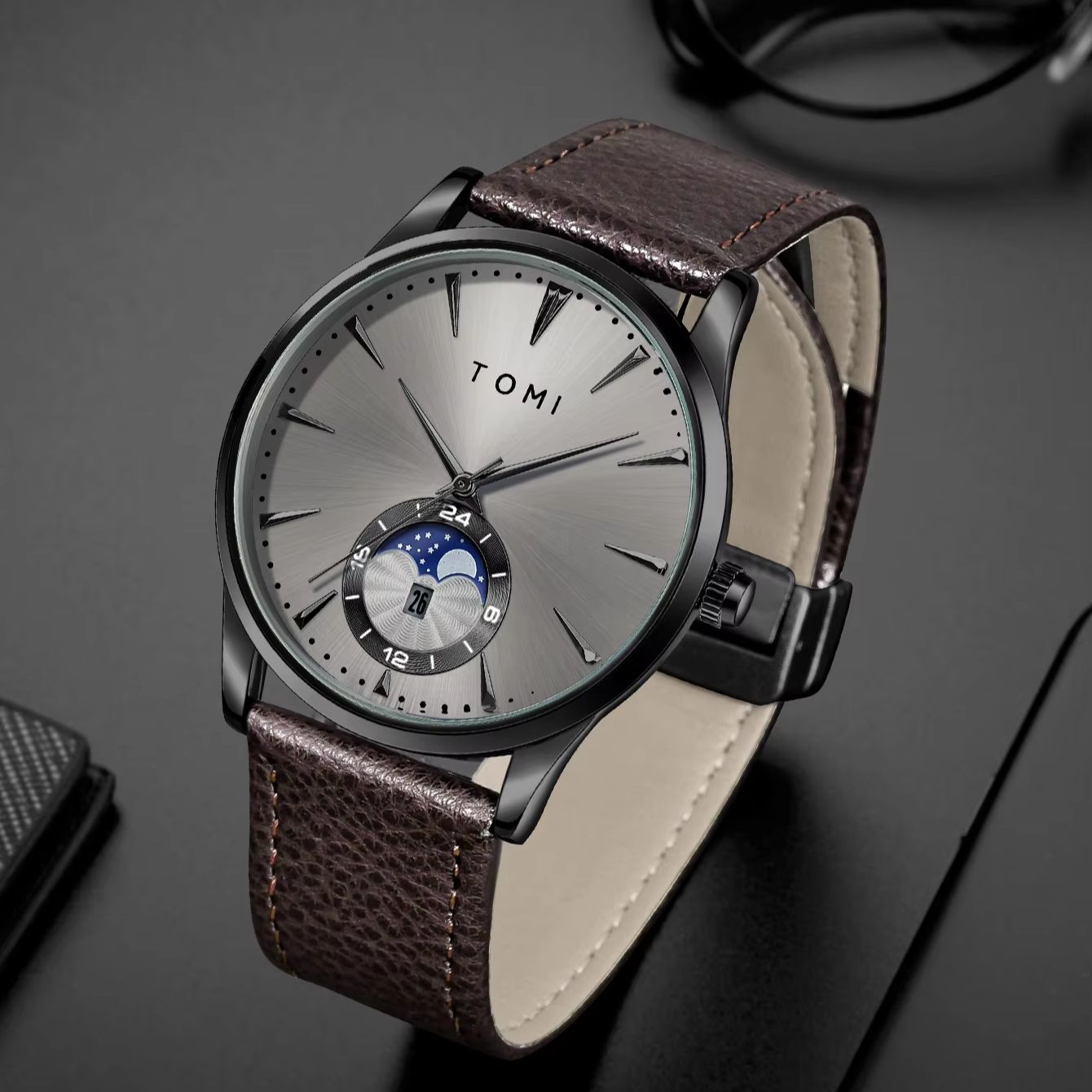 TOMI 2Pcs Men's Watch Gift Set - огляд і ціна Luxury Watch Business