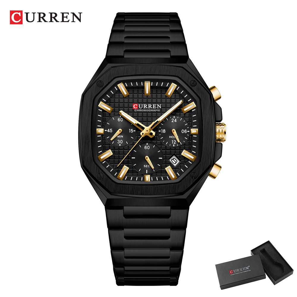 CURREN Luxury Square Chrono Wa - огляд і ціна Luxury Watch With Bracelet
