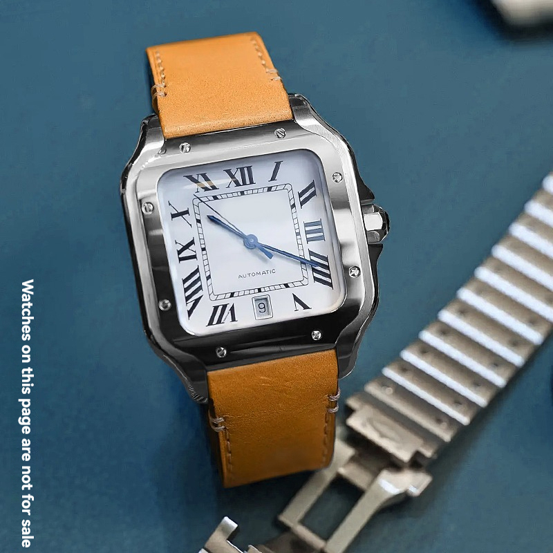 19mm 21mm Leather Watchband fo - огляд і ціна Luxury Watch Cartier