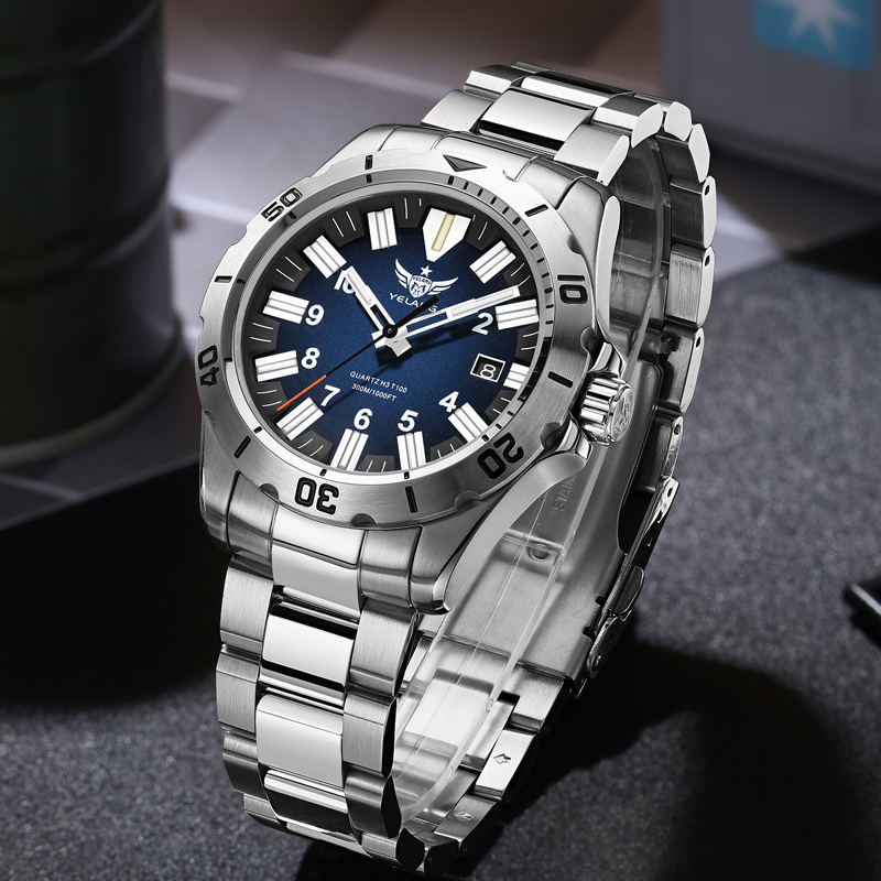 YELANG  V1036 42mm Men Quartz  - огляд і ціна Diver Watch 300M