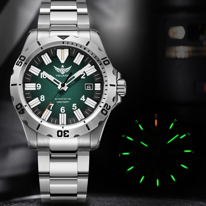 YELANG  V1036 42mm Men Quartz  - огляд і ціна Diver Watch 300M