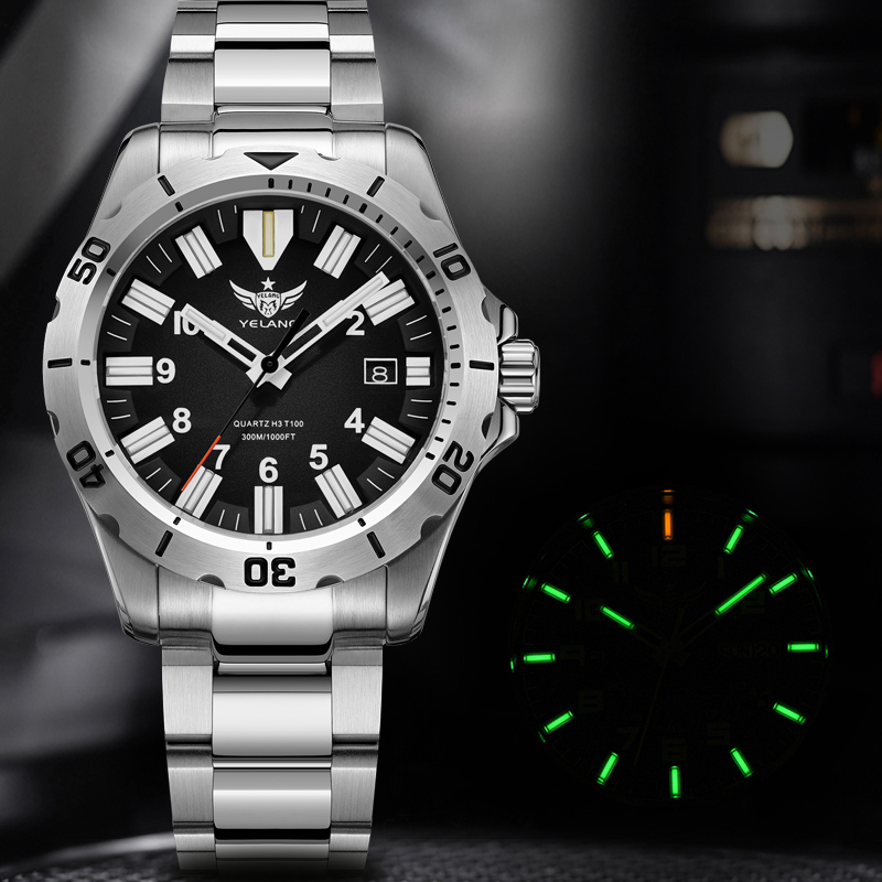 YELANG  V1036 42mm Men Quartz  - огляд і ціна Diver Watch 300M