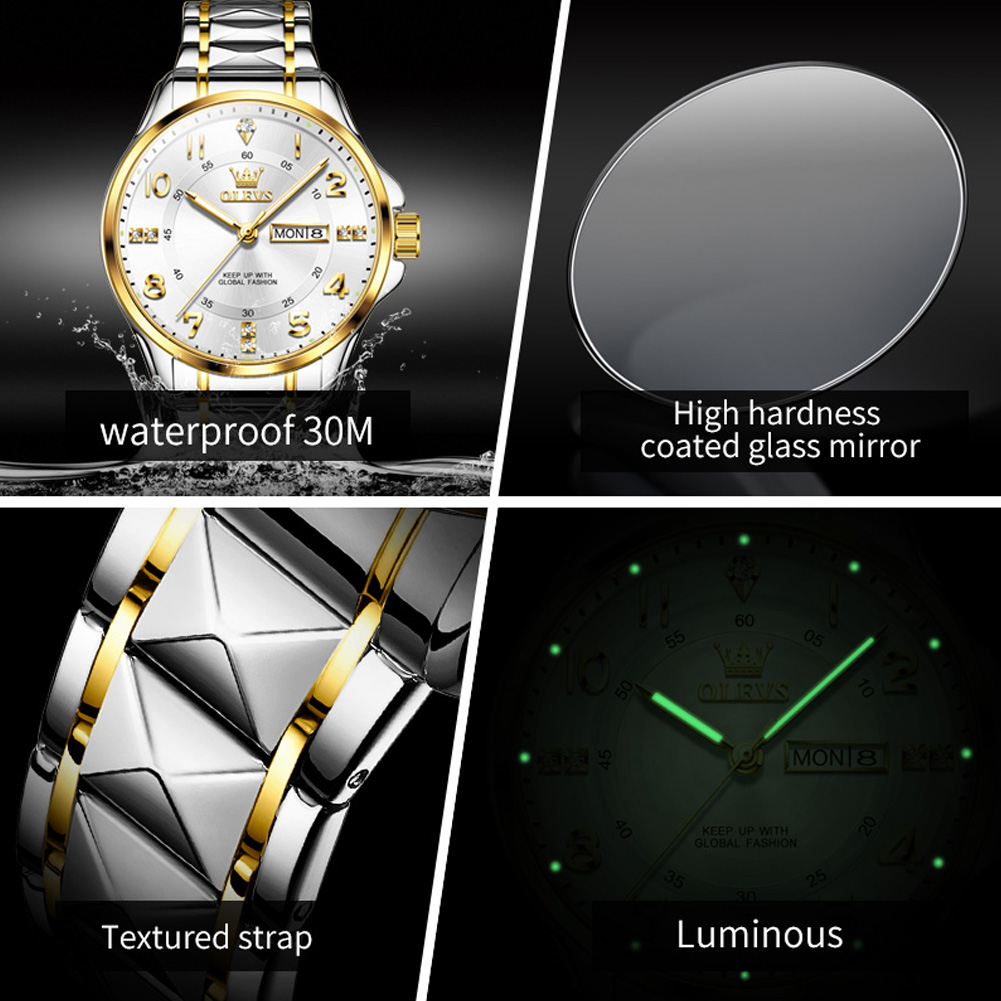 OLEVS Brand original wristwatc - огляд і ціна Luxury Watch With Arabic Numerals