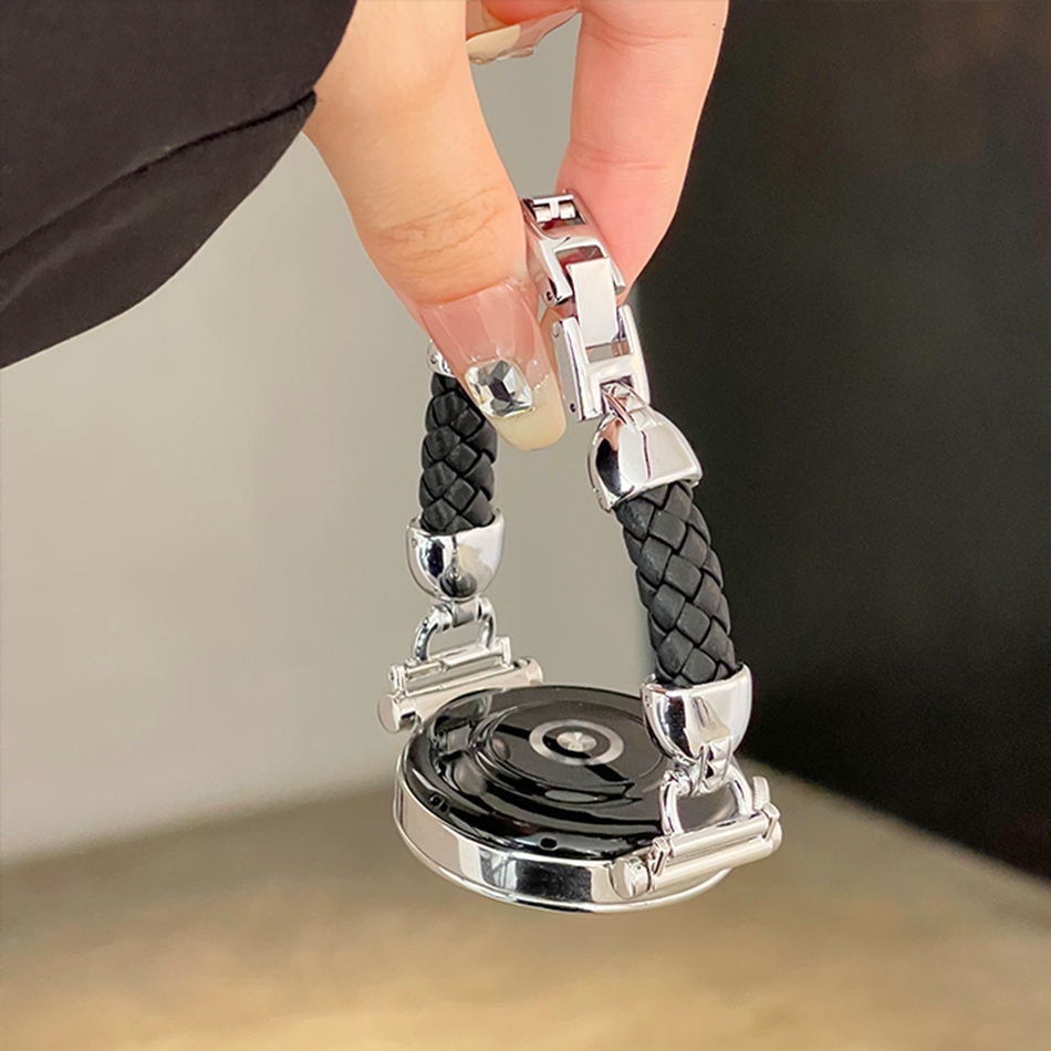 Metal Leather Woven Strap For  - огляд і ціна Luxury Watch Galaxy