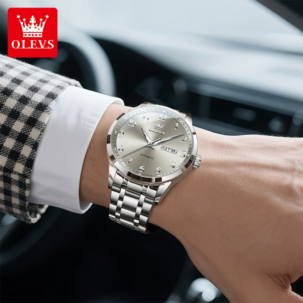 OLEVS automatic watch for man  - огляд і ціна Luxury Watch With Arabic Numerals