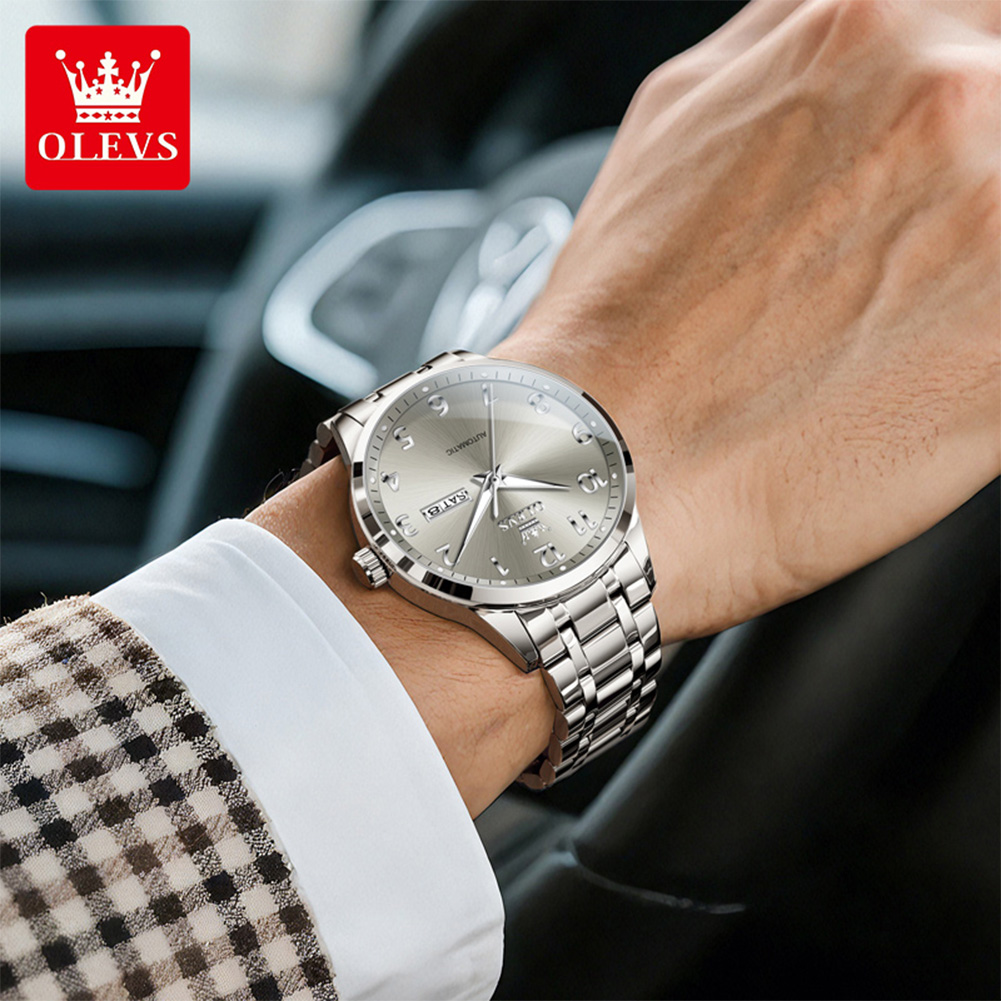 OLEVS automatic watch for man  - огляд і ціна Luxury Watch With Arabic Numerals
